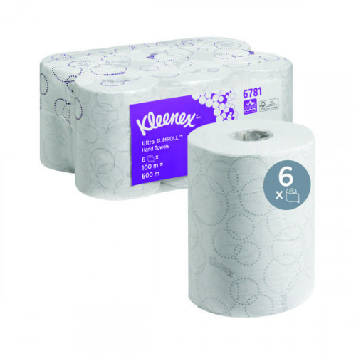 KLEENEX ULTRA SLIMROLL 2 PLY WHT PK6