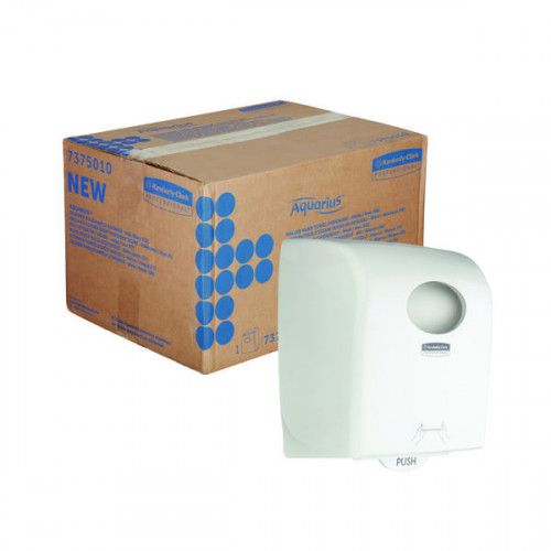 Aquarius Large Roll Rolled Hand Towel Dispenser White 7375