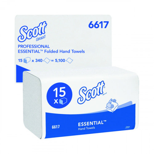 SCOTT ESS INTERFOLD HTOWELS WHT PK15