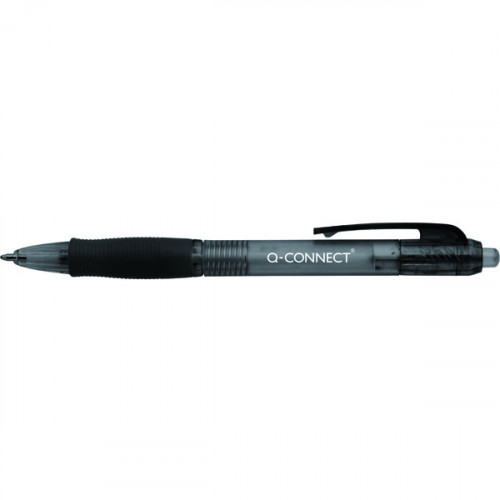 Q-CONNECT RETRACTABLE BPOINT PEN BLK