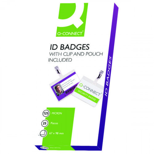 Q-CONNECT HOT LAM ID BADGE PK25