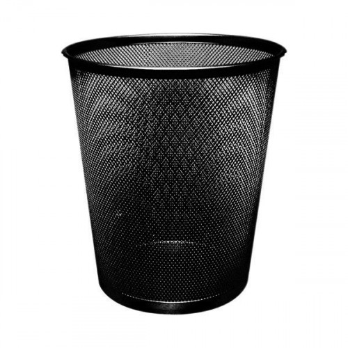 Q-CONNECT MESH WASTE BASKET BLACK