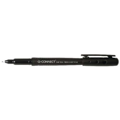 Q-CONNECT OHP PEN PERM FINE BLK PK10