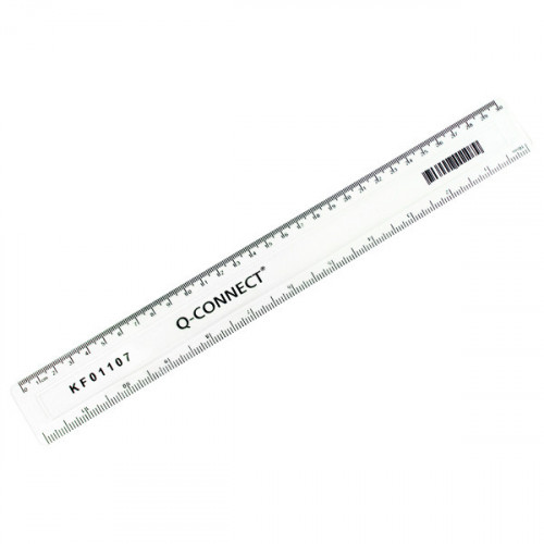 Q-CONNECT RULER 300MM CLEAR