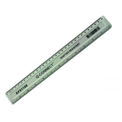 Q-CONNECT RULER SHATTERPROOF WHITE