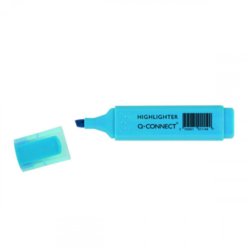 Q-CONNECT HIGHLIGHTER PEN BLUE PK10