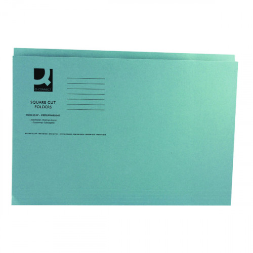 Q-CONNECT SQ CUT FOLDER FC BLU PK100