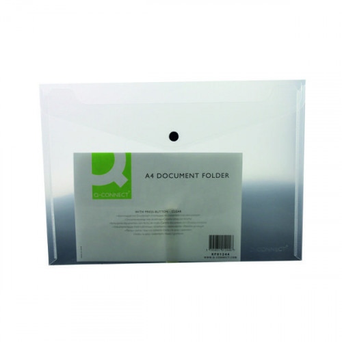 Q-CONNECT DOC FOLDER A4 CLEAR PK12