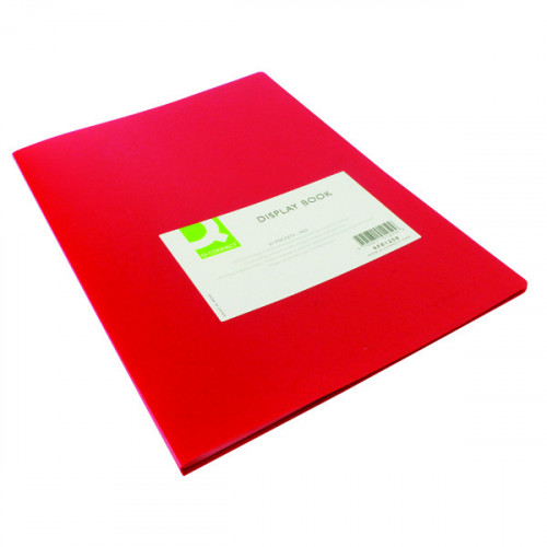 Q-CONNECT DISPLAY BOOK 20 POCKET RED