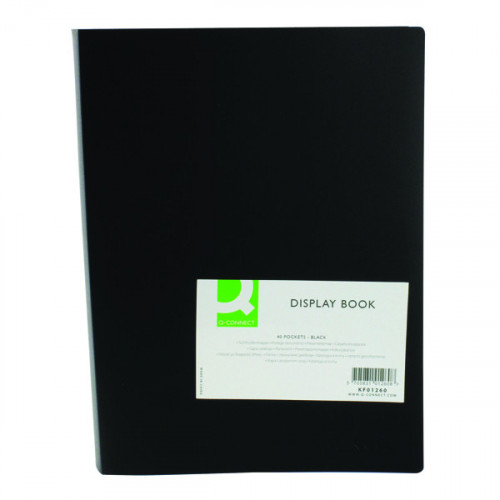 Q-CONNECT DISPLAY BOOK 40 POCKET BLK