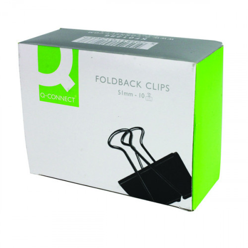 Q-CONNECT FOLDBACK CLIP 51MM PK10