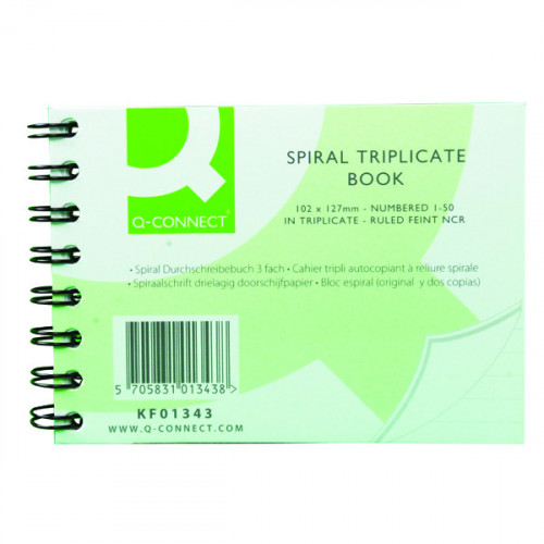 Q-CONNECT WIRO BOUND CARBONLESS BK