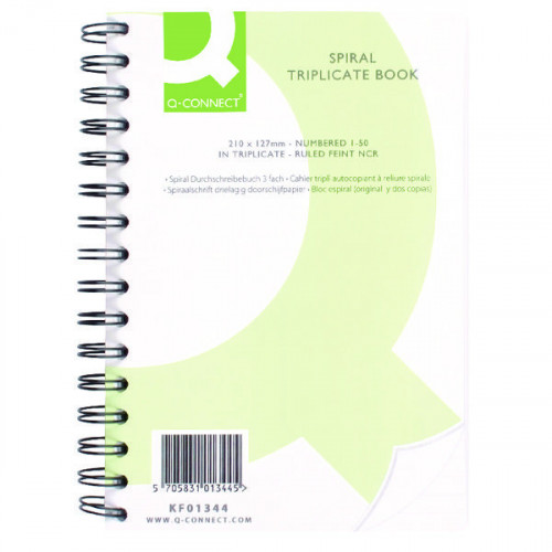Q-CONNECT WIRO BOUND CRBNLESS BOOK
