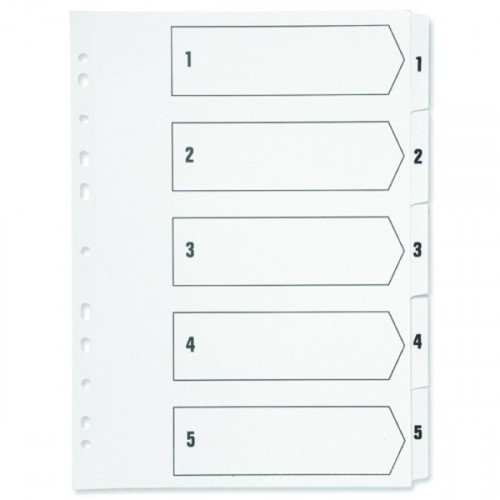 Q-CONNECT INDEX A4 MLTI-PNCHD WHITE