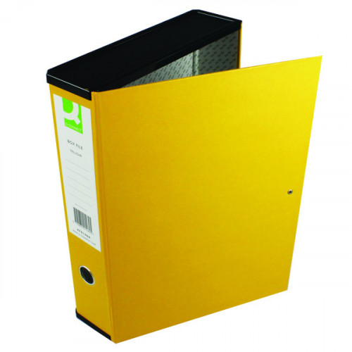 Q-CONNECT 75MM BOX FILE FC YLW PK5