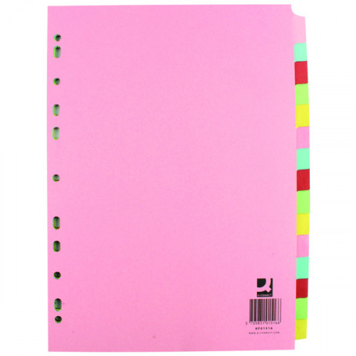 Q-CONNECT SUBJECT DIVIDER A4 15-PART