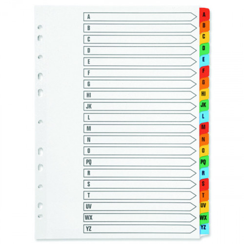 Q-CONNECT A4 REINF A-Z INDEX 20-PT