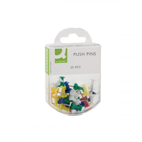Q-Connect Push Pins Assorted (Pack of 250) KF02029Q