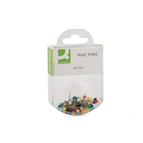 Q-CONNECT ASSORTED MAP PINS PK600