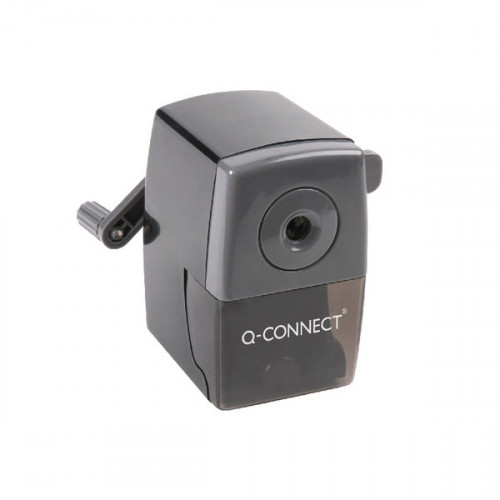 Q-Connect Desktop Pencil Sharpener Black (Autostop feature prevents over sharpening) KF02291