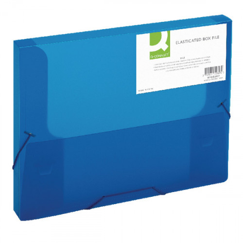 Q-CONNECT ELASTIC 25MM FOLDER A4 BLU