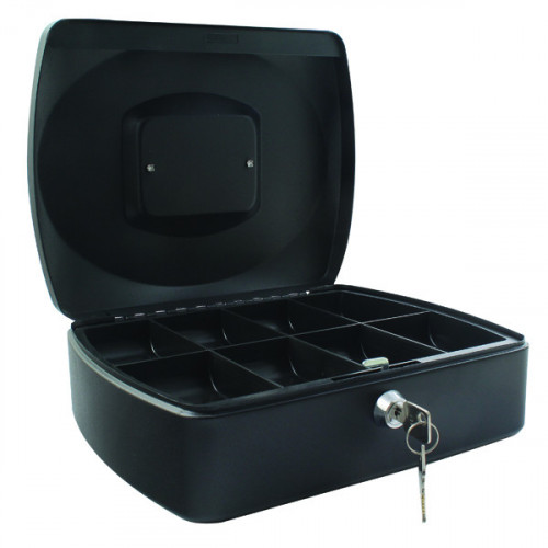 Q-CONNECT 12 INCH BLACK CASH BOX