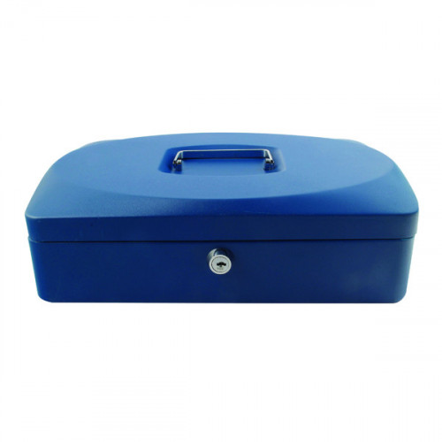 Q-CONNECT 12 INCH BLUE CASH BOX