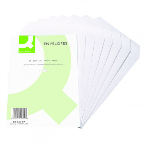 Q-CONNECT ENVELOPE C5 90GSM WHITE