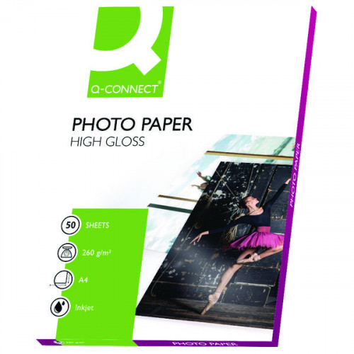 Q-CONNECT A4 HIGH GLOSS PHOTO PAPER