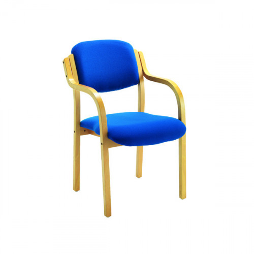 JEMINI WOOD FRAME CHAIR WITH BLUE