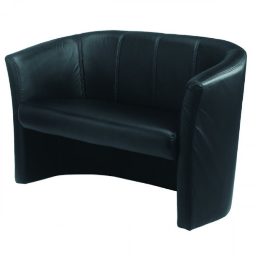 AVIOR 2 SEAT TUB SOFA VINYL BLACK
