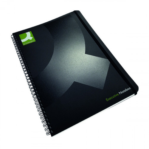 QCONNECT WIREBOUND A4 PP BLACK PK3