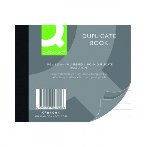 Q-CONNECT DUPLICATE BOOK 102X127MM