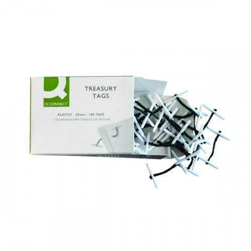Q-CONNECT P/END TREAS TAG 25MM PK100
