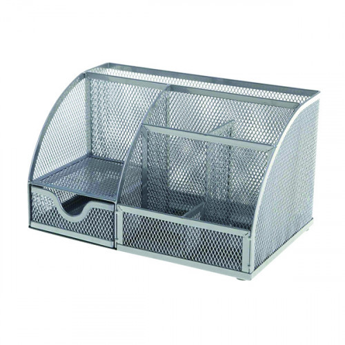 Q-CONNECT CURVED DTOP ORGANISER SLV