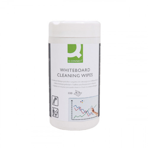 Q-CONNECT WHITEBRD CLEAN WIPES PK100
