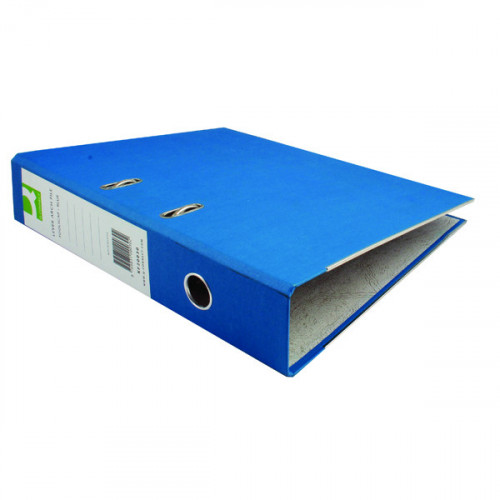 Q-Connect Paper-Backed Blue Lever Arch Foolscap File