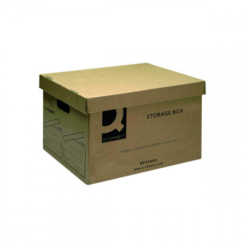 Q-CONNECT BROWN STORAGE BOX PK10