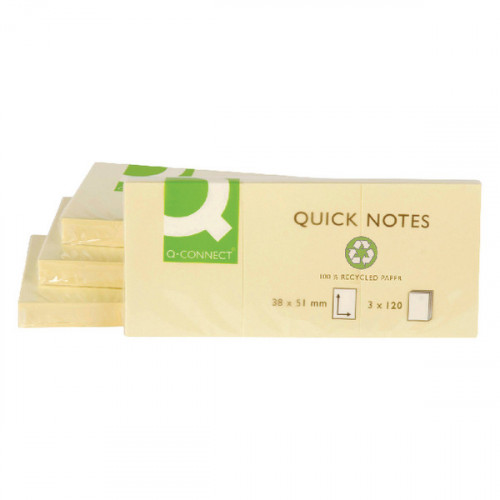 Q-CONNECT QUICK NOTES 38X51MM PK12