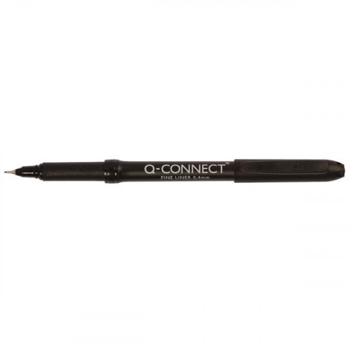 Q-CONNECT FINELNR PEN 0.4MM BLK PK10