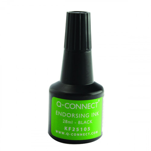 Q-CONNECT ENDORSING INK 28ML BLK P10