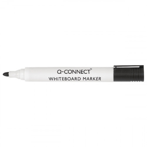 Q-CONNECT DRYWIPE MARKER BLACK PK10