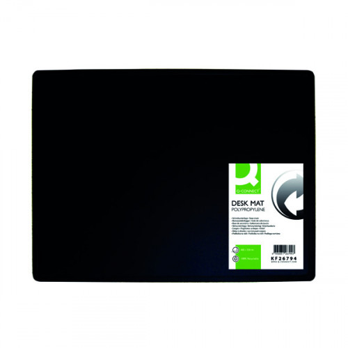 Q-CONNECT PP DESK MAT N/SLIP BLACK