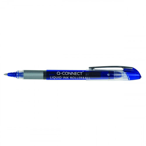 Q-CONNECT ROLLERBALL LIQ INK BL PK10