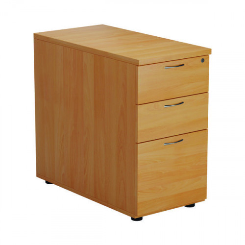 JEMINI 3DRW DESK HIGH PEDESTAL BEECH