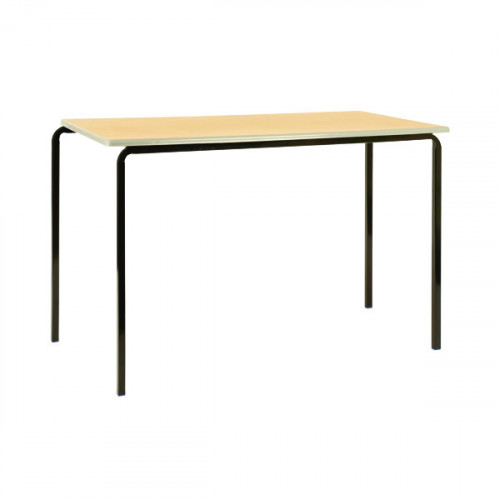 Jemini MDF Edged Classroom Table 1200x600x760mm Beech/Silver (Pack of 4) KF74561