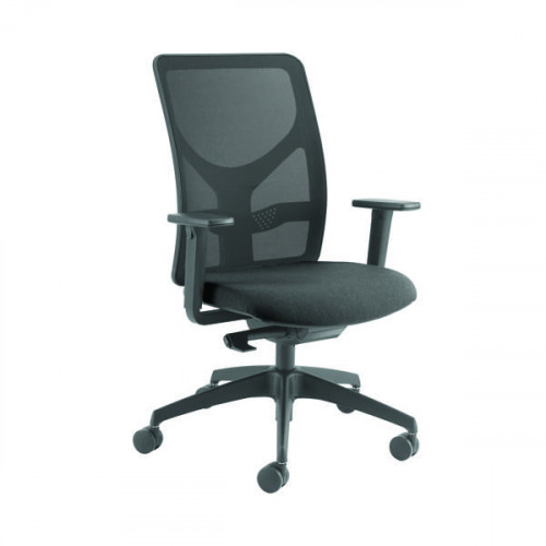 Cappela Eaze High Back Task Chair 690x495x635mm Mesh Back Black KF74644