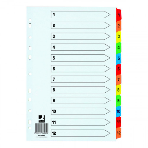Q CONNECT EW INDEX 1-12 REINF MULTI