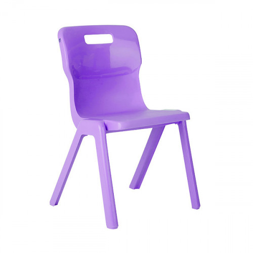 Titan One Piece Classroom Chair 432x407x690mm Purple (Pack of 10) KF78564