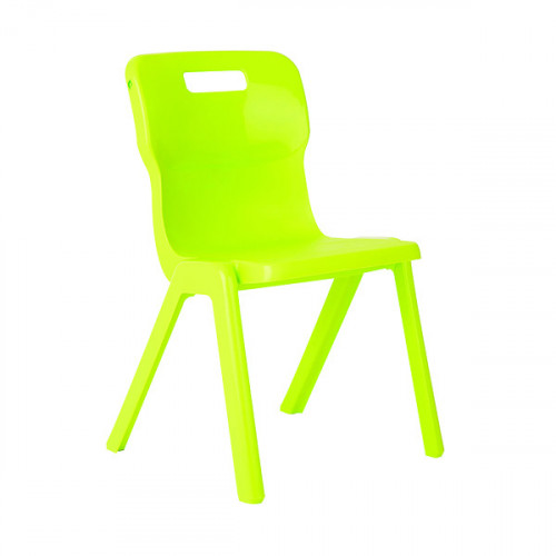 Titan One Piece Classroom Chair 432x407x690mm Lime (Pack of 30) KF78625